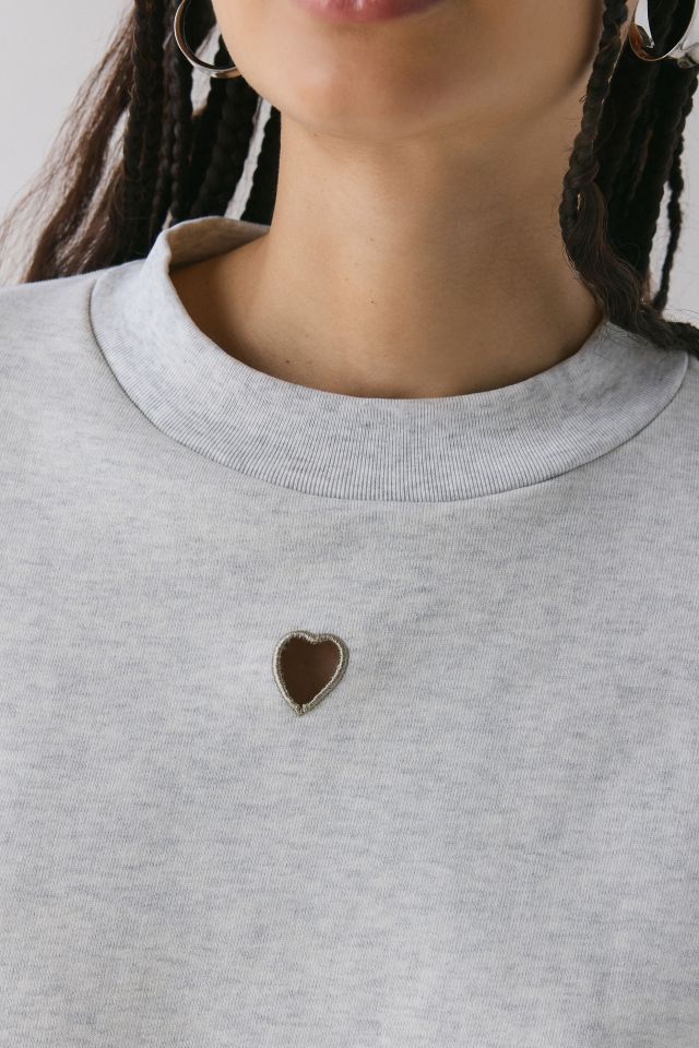 Pull Ras-du-Cou Fille Leçons Amour Cœur Découpé #1