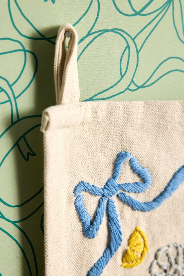 Fancy Crab Embroidered Flag Tapestry #1