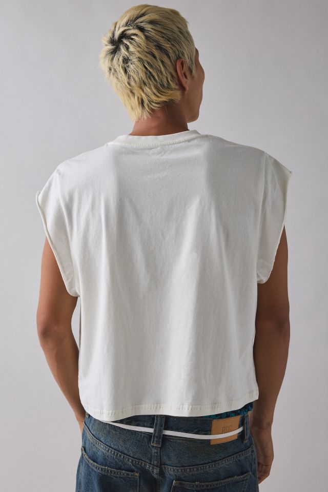 Backstage Graphic Cropped Muscle Tee #1