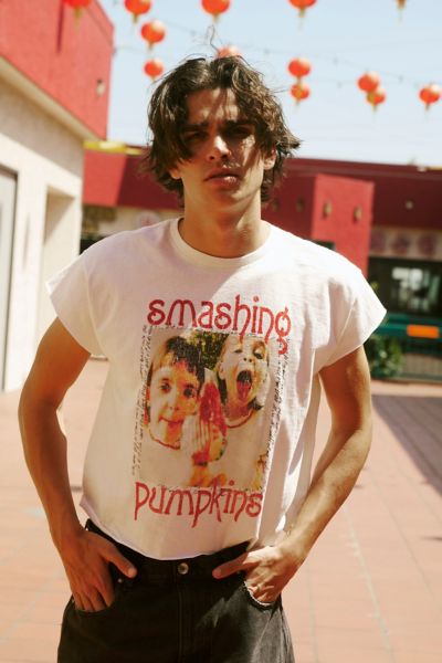 Urban Outfitters Backstage Graphic Cropped Muscle Tee In Smashing Pumpkins, Men's At  In Smashing Pumpkins