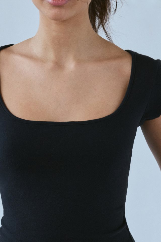 Out From Under Essential Cotton Compression Square Neck Baby Tee #1