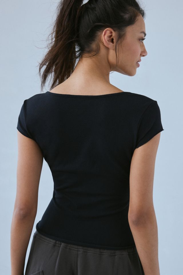 Out From Under Essential Cotton Compression Square Neck Baby Tee #3