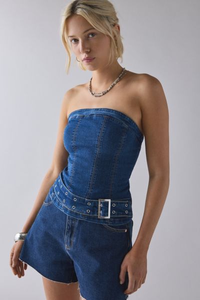 UO Zoe Strappy Open-Back Tube Top