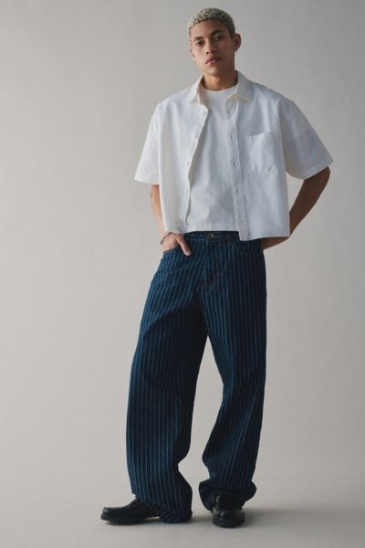 BDG NITRO PINSTRIPE BAGGY FIT JEAN IN BLUE, MEN'S AT URBAN OUTFITTERS 