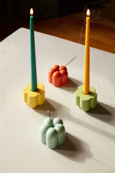 Areaware Poppy Candle & Incense Holder Set