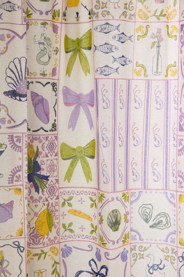 Porto Tile Pattern Shower Curtain #1