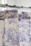 Mermaid Toile Patterned Shower Curtain