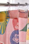 Fruit Stickers Patterned Shower Curtain