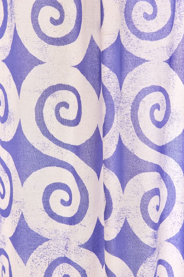 Swirly Icon Patterned Shower Curtain #1