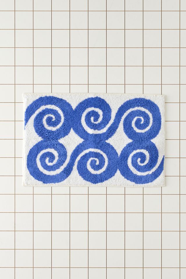 Swirly Icon Plush Tufted Bath Mat #1