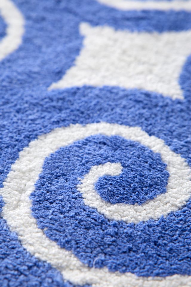 Swirly Icon Plush Tufted Bath Mat #3