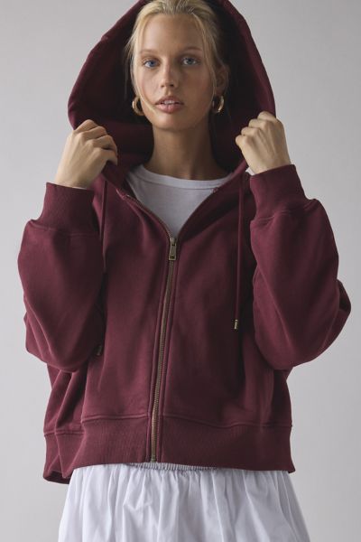 【DISCERNMENT】Crop Hooded Knit Zip-Up Hoodie Zip-Up Knit Sweater OS305 - Korean Women's Fashion