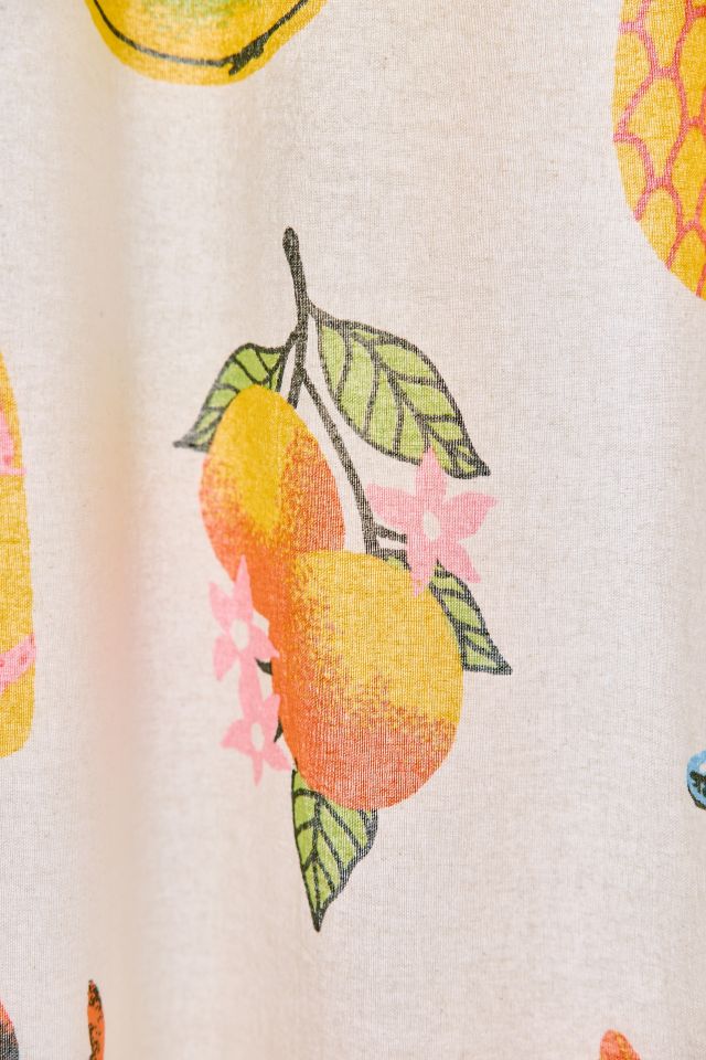 Tropical Vacay Icon Patterned Shower Curtain #1