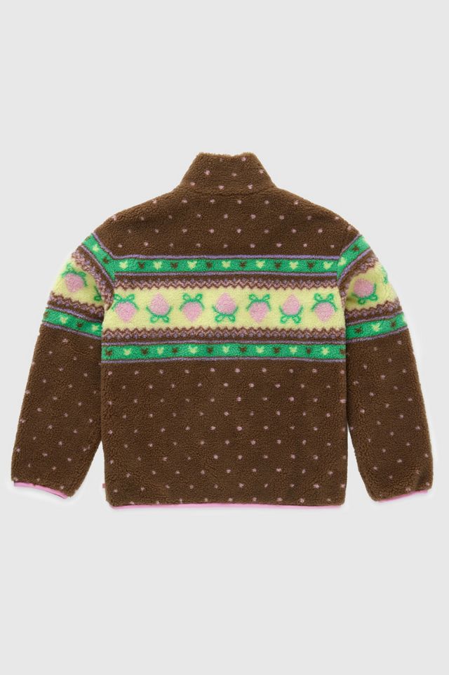 Strawberry Western Choco Fleece Jacket | Urban Outfitters