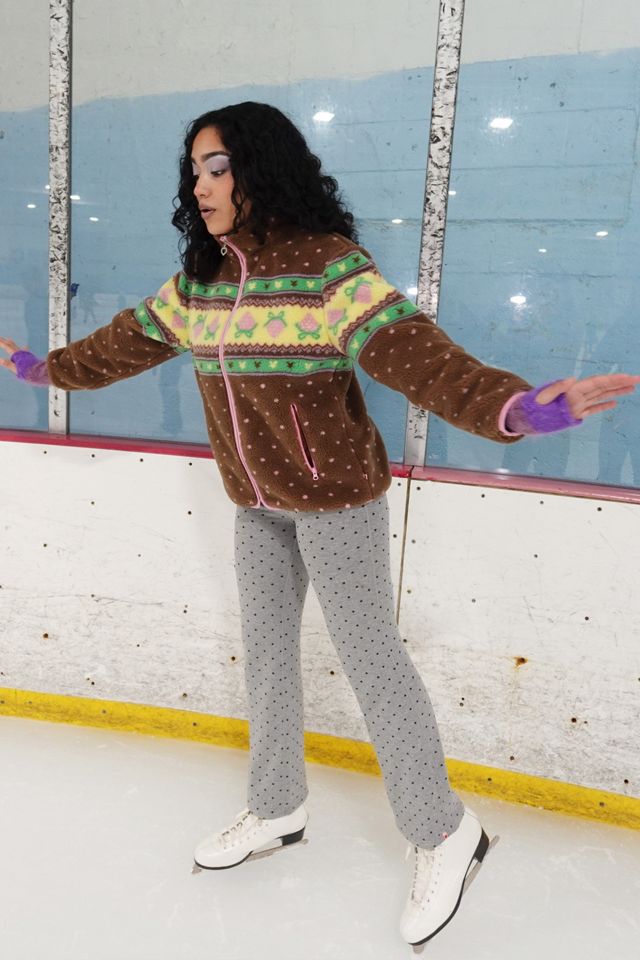 Strawberry Western Choco Fleece Jacket | Urban Outfitters