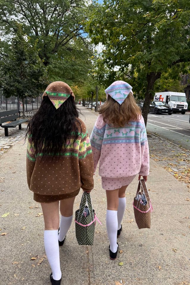 Strawberry Western Choco Fleece Jacket | Urban Outfitters