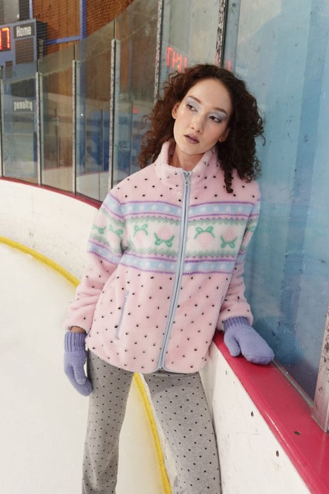 Strawberry Western Choco Fleece Jacket #1