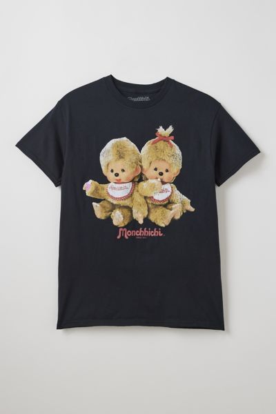 Urban Outfitters Monchhichi Twins Cotton Graphic Tee In Black, Men's At  In Black