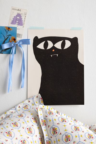 PSTR Studio Enikő Eged Black Cat Frameless Art Print