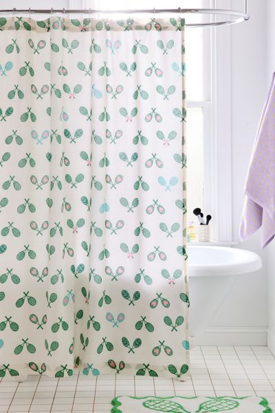 Tennis Bows Patterned Shower Curtain