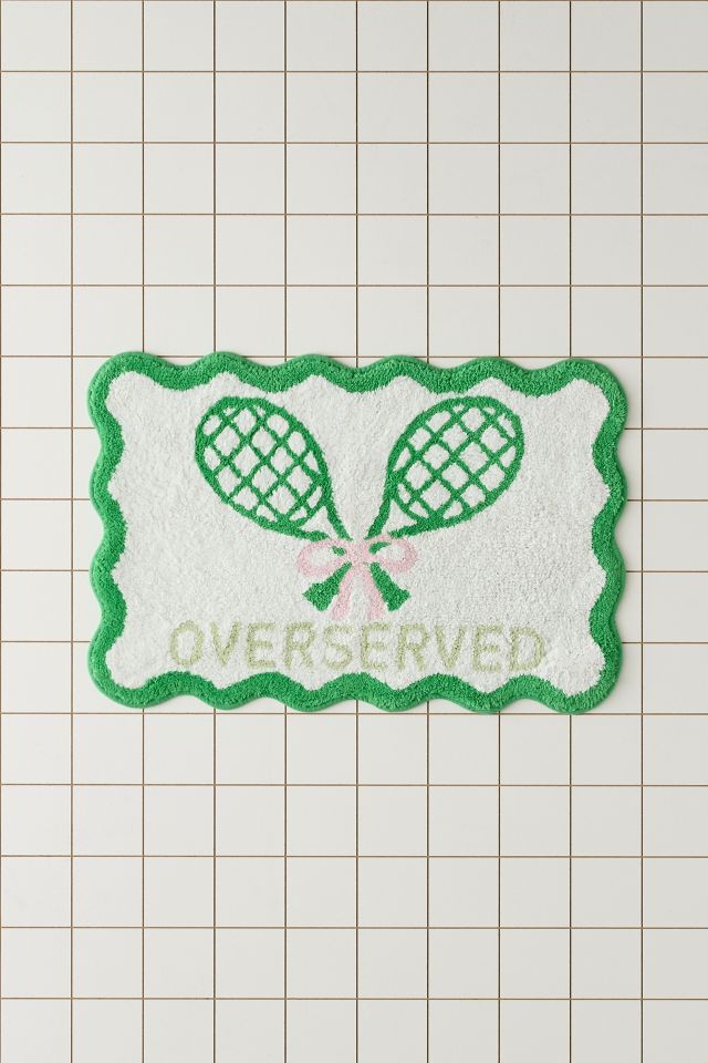Overserved Tennis Scalloped Tufted Bath Mat #1