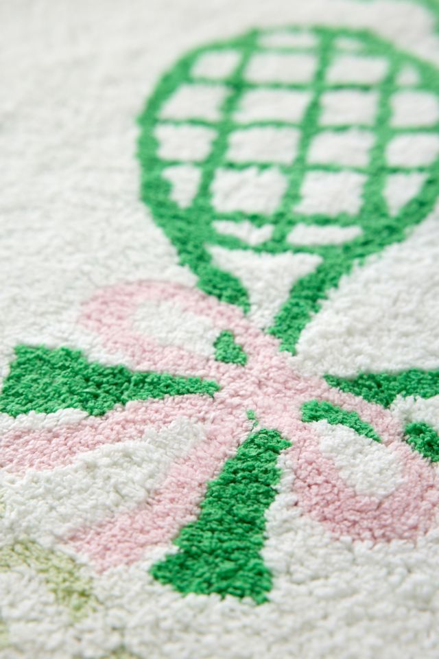 Overserved Tennis Scalloped Tufted Bath Mat #2
