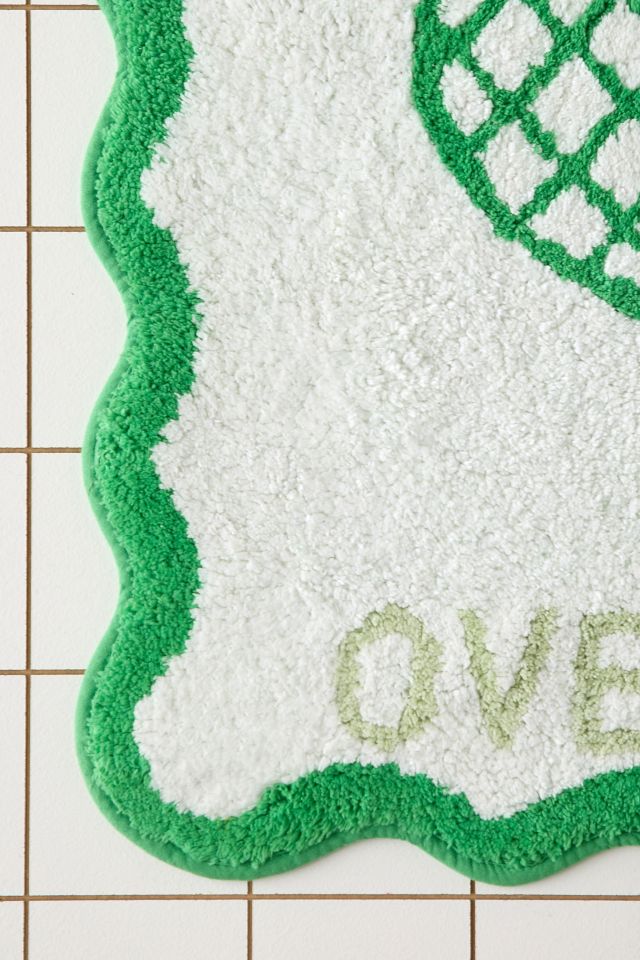 Overserved Tennis Scalloped Tufted Bath Mat #3
