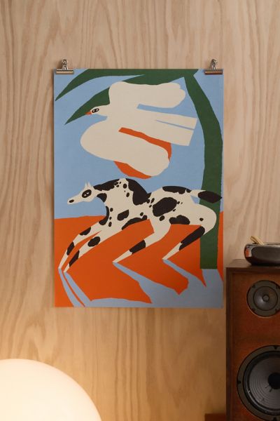 Pstr Studio Enikő Eged Spotted Mustang Frameless Art Print At Urban Outfitters