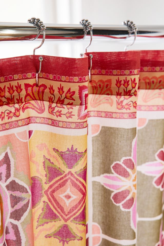 Izzy Tile Patterned Shower Curtain #2