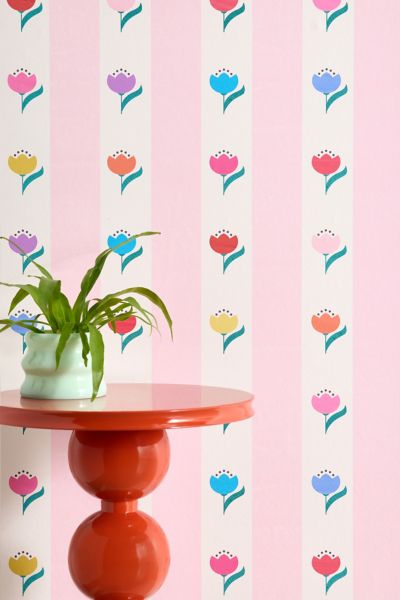 ShowMeMars Cheery Tulips Removable Wallpaper