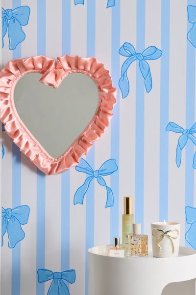 ShowMeMars Bows & Stripes Removable Wallpaper