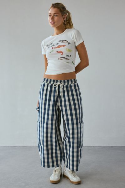 Bdg Eva Canvas Wide Leg Crop Pant In Blue, Women's At Urban Outfitters In Blue