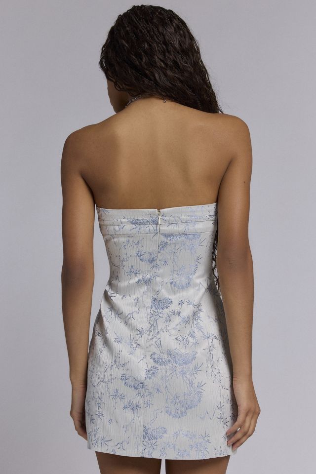 Lioness Club Strapless Tie-Front Bow Mini Dress #3