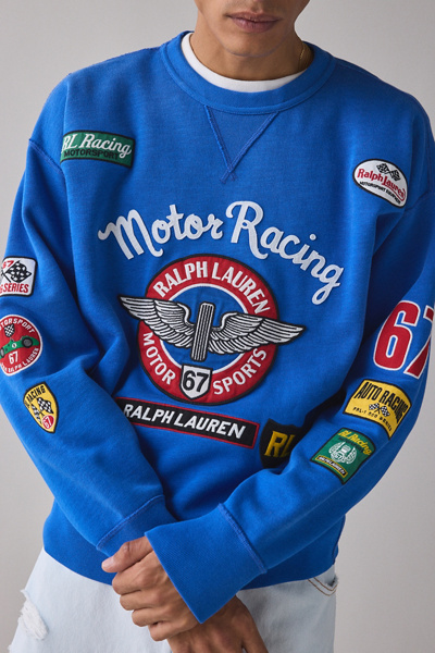 Polo Ralph Lauren Motor Racing Patch Crew Neck Sweatshirt | Urban ...