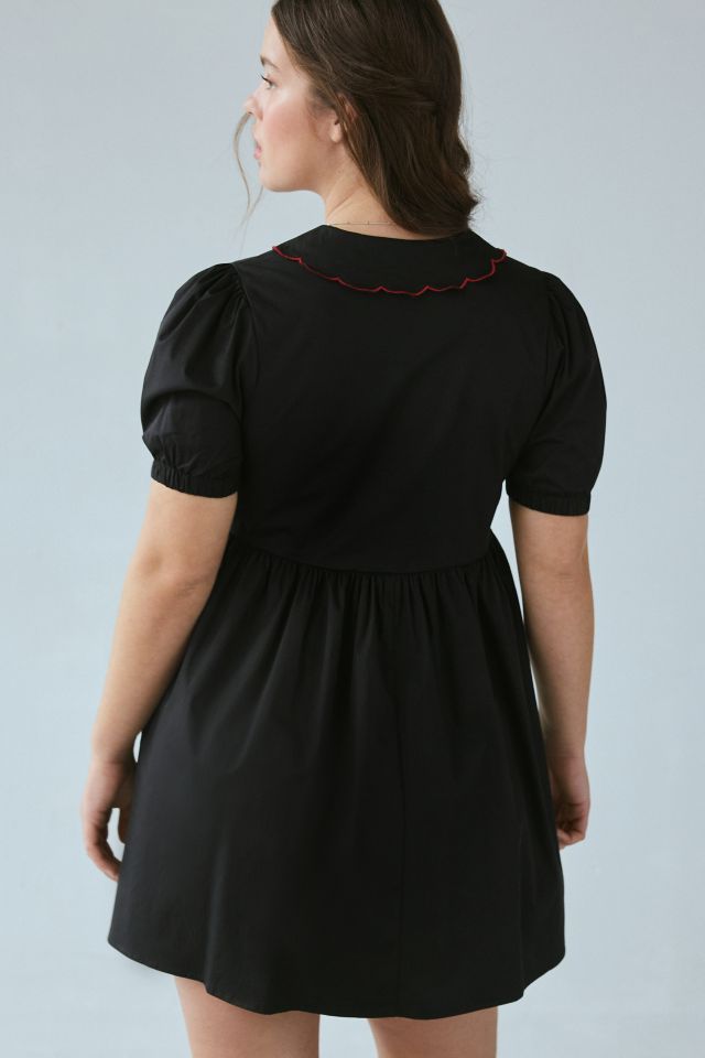 Glamorous Scalloped Collar Babydoll Mini Dress #3