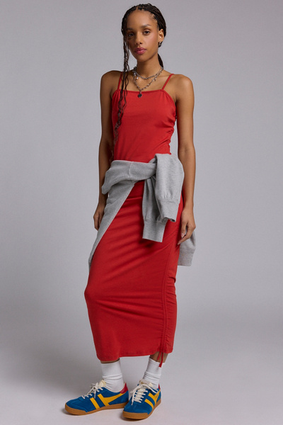 Crushed Front-Tie Melon Dress main image 1