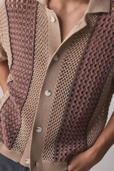 UO Norwich Paneled Short Sleeve Polo Sweater Product Page