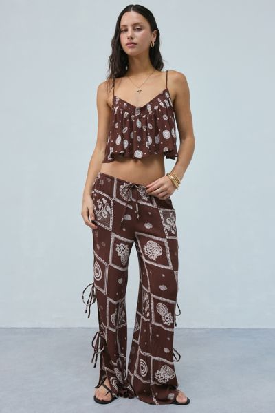 OUT FROM UNDER SEASIDE SIDE-TIE WIDE-LEG PANT IN BOHO TILES, WOMEN'S AT URBAN OUTFITTERS 