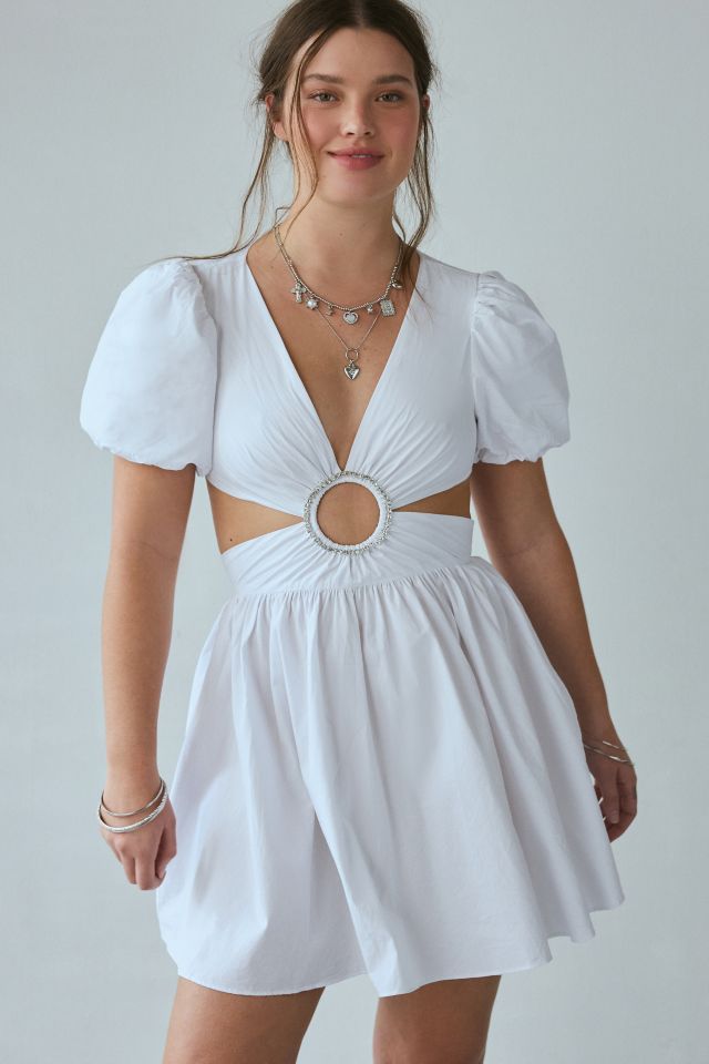 Glamorous O-Ring Cutout Open-Back Mini Dress #1