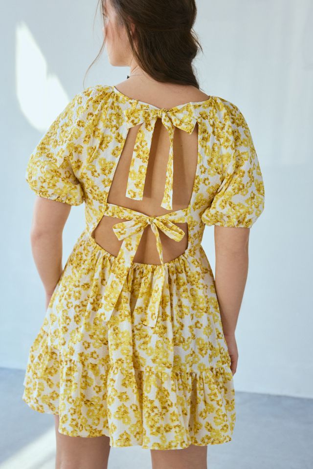 Glamorous Daisy Floral Tie-Back Mini Dress #1