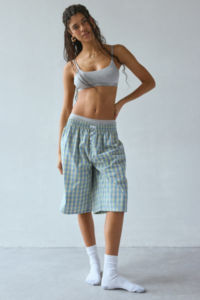 Out From Under Too Cool Long Boxer Short In Blue, Women's At Urban Outfitters