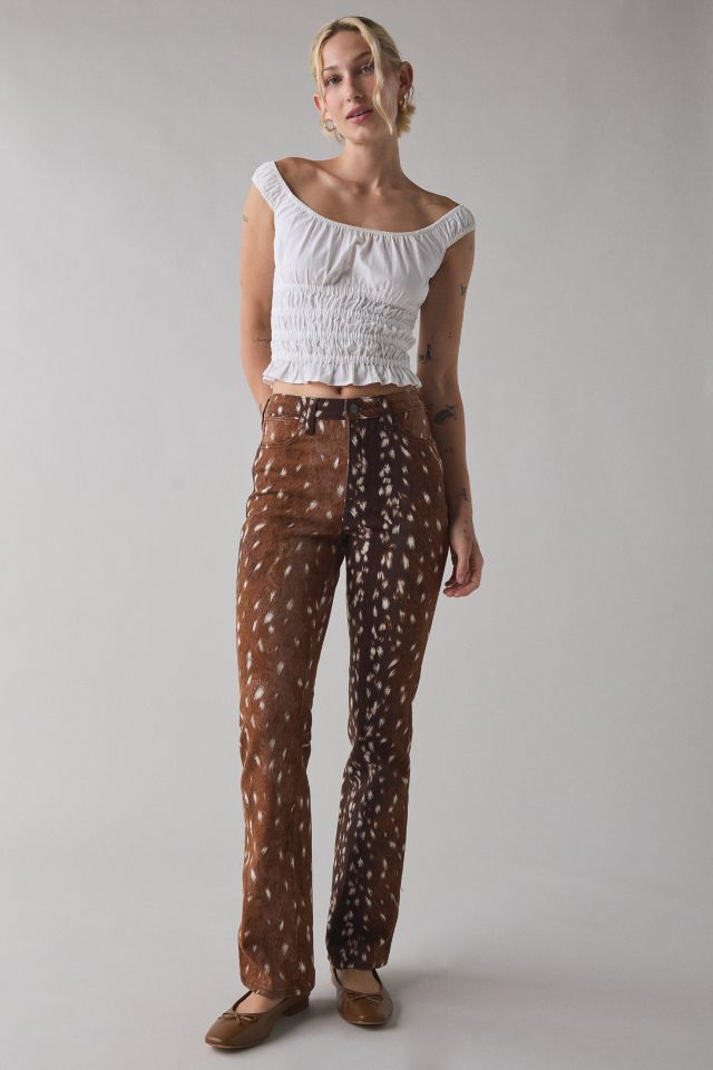 Wrangler Fawn Animal Print Mid-Rise Bootcut Jean #1