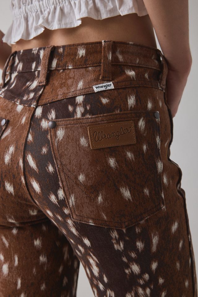 Wrangler Fawn Animal Print Mid-Rise Bootcut Jean #2