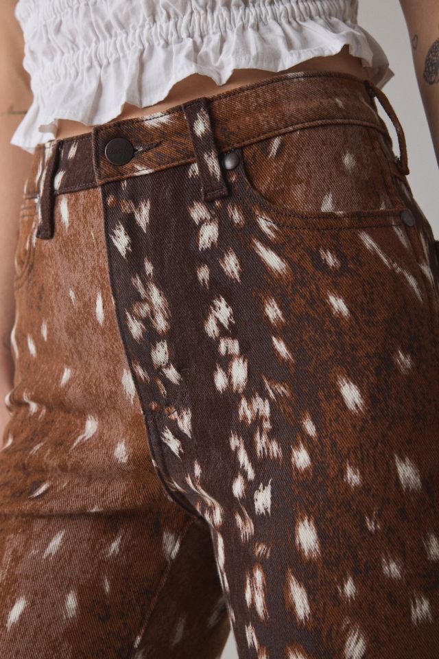 Wrangler Fawn Animal Print Mid-Rise Bootcut Jean #4