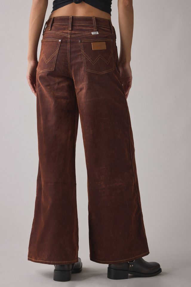 Wrangler Velour Denim 5-Pocket Wide Leg Trouser #3