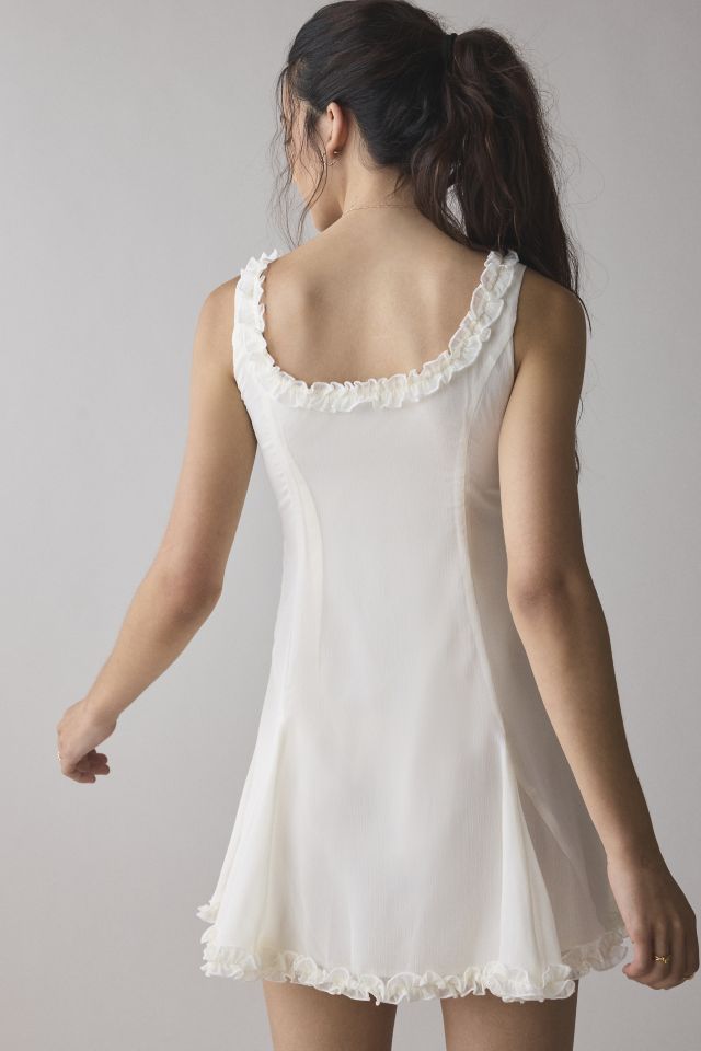 Motel Fulvia Ruffle Trim Slip Mini Dress #3