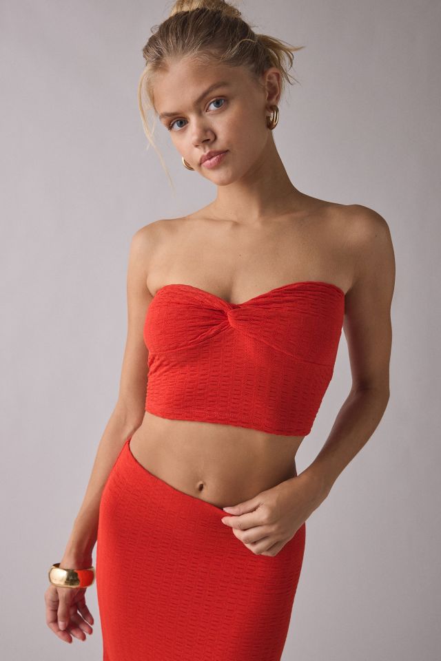 UO Oasis Knit Tube Top & Midi Skirt 2-Piece Set #1