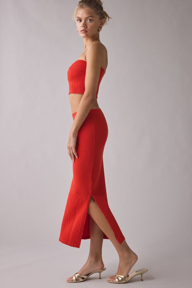 UO Oasis Knit Tube Top & Midi Skirt 2-Piece Set #3