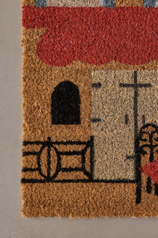 Bistro Scene Printed Coir Doormat #2
