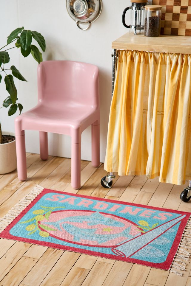 Sardine Tin Screen Printed Rug #1